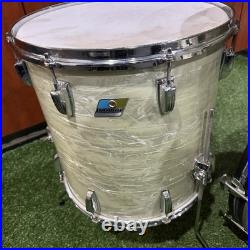Vintage Ludwig 1970s Drumset White Marine Pearl
