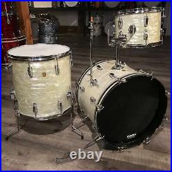Vintage Ludwig 3pc 20/13/16 Drum Set White Marine Pearl