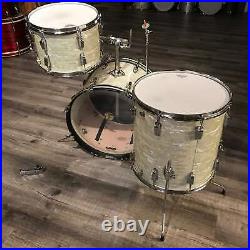 Vintage Ludwig 3pc 20/13/16 Drum Set White Marine Pearl
