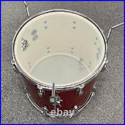 Vintage Ludwig 5-Pc Drumset, Red Sparkle, 1960s