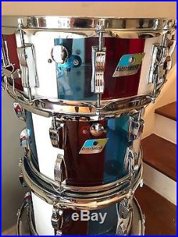 Vintage Ludwig B&o Red/white And Blue Vertical Vistalite Drum Set