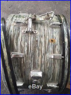 Vintage Ludwig Blue Oyster Pearl 60's Drum Set COMPLETE HARDWARE