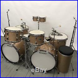 Vintage Ludwig Bluenote Double Bass Drum Set Rare Pink Champagne 1969 Jazz Rock