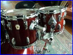 Vintage Ludwig Classic Drum Set-Early 80s Chicago Era Red Mahogany-RARE