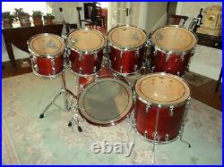Vintage Ludwig Classic Drum Set-Early 80s Chicago Era Red Mahogany-RARE