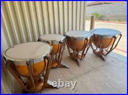 Vintage Ludwig Copper Timpani Kettle Drums Set of 4 Orchestral Percussion