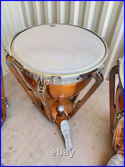 Vintage Ludwig Copper Timpani Kettle Drums Set of 4 Orchestral Percussion
