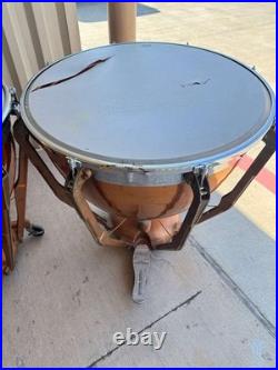 Vintage Ludwig Copper Timpani Kettle Drums Set of 4 Orchestral Percussion