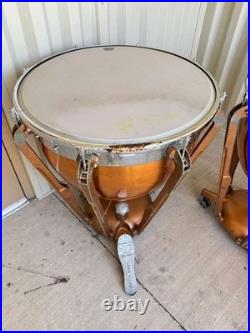 Vintage Ludwig Copper Timpani Kettle Drums Set of 4 Orchestral Percussion