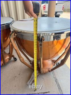 Vintage Ludwig Copper Timpani Kettle Drums Set of 4 Orchestral Percussion