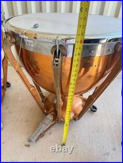 Vintage Ludwig Copper Timpani Kettle Drums Set of 4 Orchestral Percussion