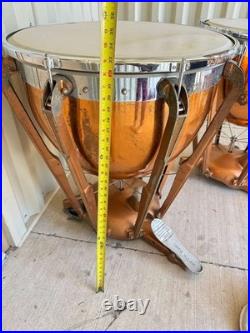 Vintage Ludwig Copper Timpani Kettle Drums Set of 4 Orchestral Percussion