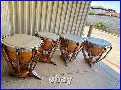 Vintage Ludwig Copper Timpani Kettle Drums Set of 4 Orchestral Percussion