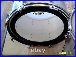 Vintage Ludwig Downbeat Drums 20, 12, 14 Keystone 1960s, White Marine Pearl