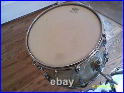 Vintage Ludwig Downbeat Drums 20, 12, 14 Keystone 1960s, White Marine Pearl