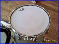 Vintage Ludwig Downbeat Drums 20, 12, 14 Keystone 1960s, White Marine Pearl