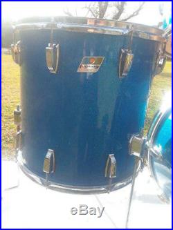 Vintage Ludwig Drum Set. 1971 Era Blue Sparkle Beauties