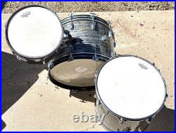 Vintage Ludwig Drums 1965 Ringo Starr Bass Rack Floor Tom Blue/Black Oyster