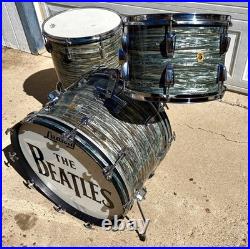 Vintage Ludwig Drums 1965 Ringo Starr Bass Rack Floor Tom Blue/Black Oyster