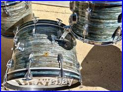 Vintage Ludwig Drums 1965 Ringo Starr Bass Rack Floor Tom Blue/Black Oyster