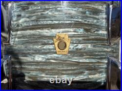 Vintage Ludwig Drums 1965 Ringo Starr Bass Rack Floor Tom Blue/Black Oyster