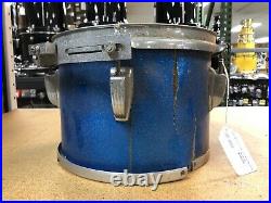 Vintage Ludwig Drums -Set of 3 Mid 80's 8, 10, & 14 Blue Sparkle