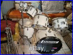 Vintage Ludwig Drumset white ready to rock