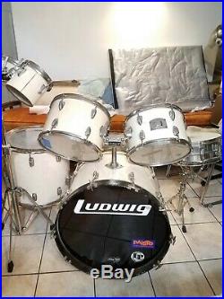 Vintage Ludwig Drumset white ready to rock