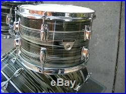 Vintage Ludwig Standard Avocado Strata Drum Set, Rare Finish, Clean Condition