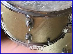 Vintage Ludwig Standard Gold Sparkle Bass Drum & 2 Toms Set