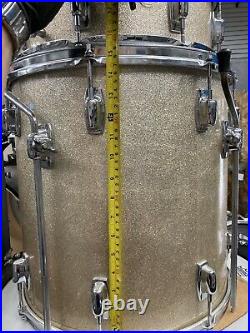 Vintage Ludwig Standard Silver Mist Sparkle Drum Set