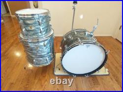 Vintage Ludwig Super Classic Drum Kit, Sky Blue Pearl, Keystone Mid 60s