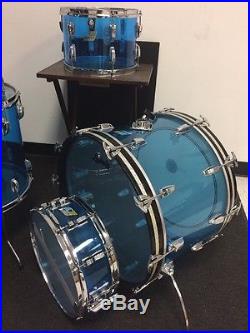 Vintage Ludwig Vistalite Drum Set Blue Made in USA