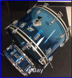 Vintage Ludwig Vistalite Drum Set Blue Made in USA