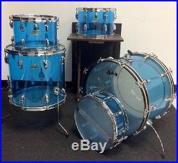 Vintage Ludwig Vistalite Drum Set Blue Made in USA