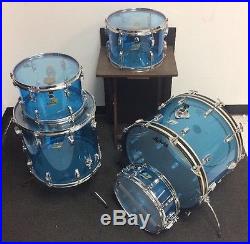 Vintage Ludwig Vistalite Drum Set Blue Made in USA