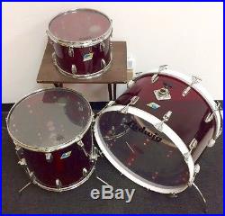 Vintage Ludwig Vistalite Drum Set RED Made in USA