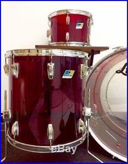Vintage Ludwig Vistalite Drum Set RED Made in USA