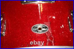 Vintage Niles Era Slingerland Drum set. 20, 13, 16. 1960s Red Sparkle