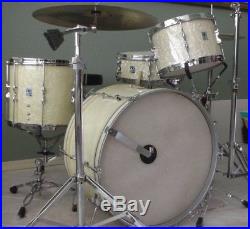 Vintage Olympic (Premier) drum set, 22/12/14 with Snare. Circa-Early 50's. WMP