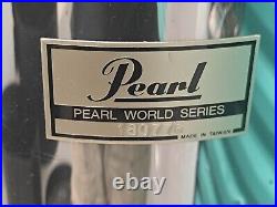 Vintage PEARL WORLD Series Chrome Drum Set 10/12/16/22 OPTIMOUNT Tom System