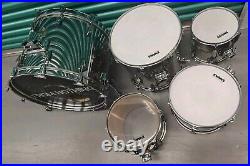 Vintage PEARL WORLD Series Chrome Drum Set 10/12/16/22 OPTIMOUNT Tom System