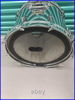 Vintage PEARL WORLD Series Chrome Drum Set 10/12/16/22 OPTIMOUNT Tom System