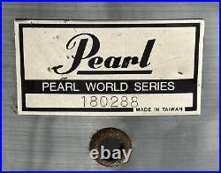 Vintage Pearl World 22 Bass Drum Metal Grey Wrap