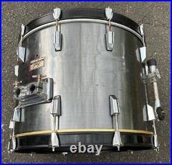 Vintage Pearl World 22 Bass Drum Metal Grey Wrap