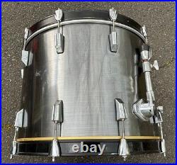 Vintage Pearl World 22 Bass Drum Metal Grey Wrap