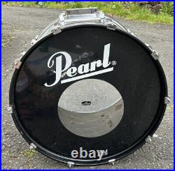 Vintage Pearl World 22 Bass Drum Metal Grey Wrap