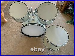 Vintage Premier 303 4-piece White Marine Pearl Drum Set (1972)