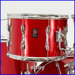 Vintage Premier 4-Pc. Drumset, 1970s, Polychromatic Red