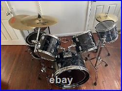 Vintage Premier 6 Piece Drum Set with Double Base Pedal and German Cymbals